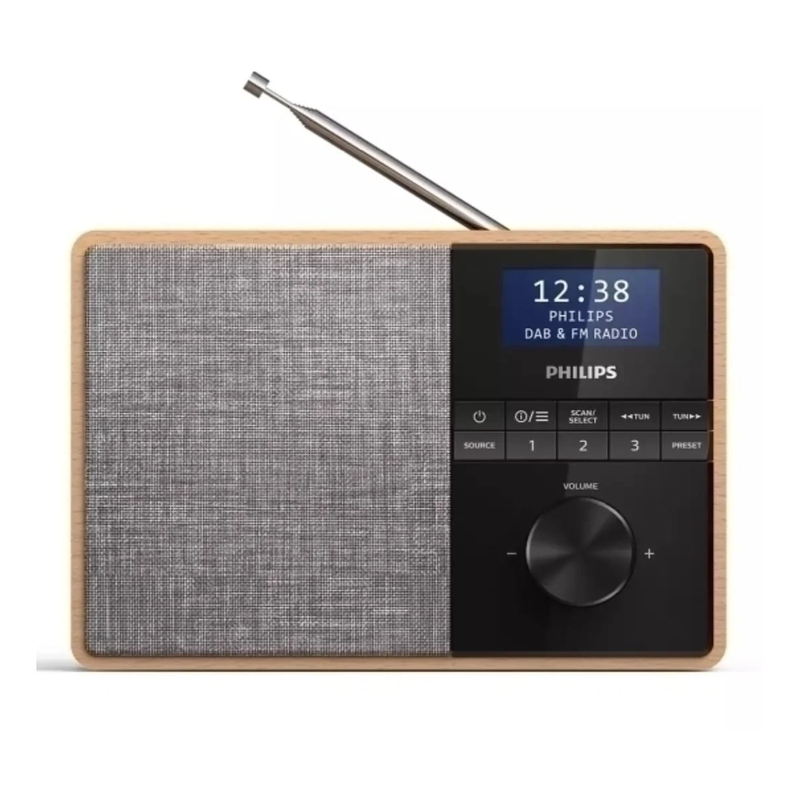 Philips Wooden DAB/FM Radio - Wooden