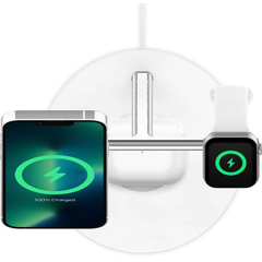 Belkin BoostUp Charge Pro 3-in-1 Charging Stand w/ MagSafe - White