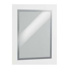 Durable DURAFRAME Self-Adhesive Sign Holder in A3 - Silver
