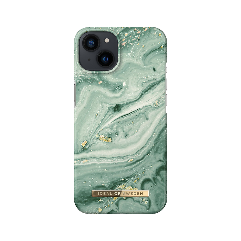 Ideal of Sweden Fashion Case For iPhone 13 - Mint Swirl Marble