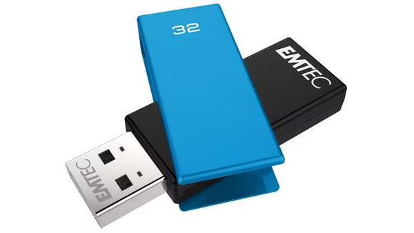 Emtec Brick 32GB USB 2.0 Flash Drive - Blue