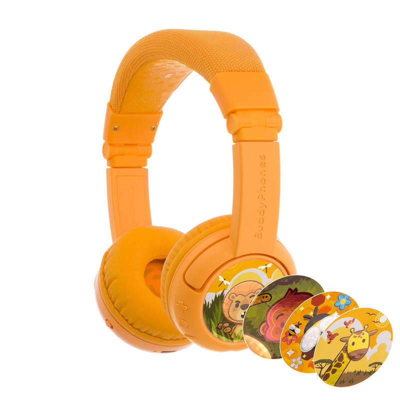 BuddyPhones Play Plus Wireless Headphones - Sun Yellow