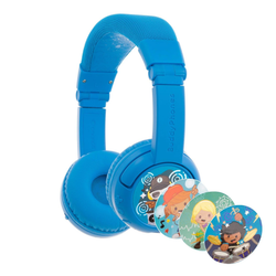 BuddyPhones Play Plus Wireless Headphones - Cool Blue