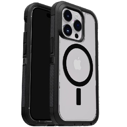 OtterBox Defender XT Case For iPhone 15 Pro Max - Clear/Black