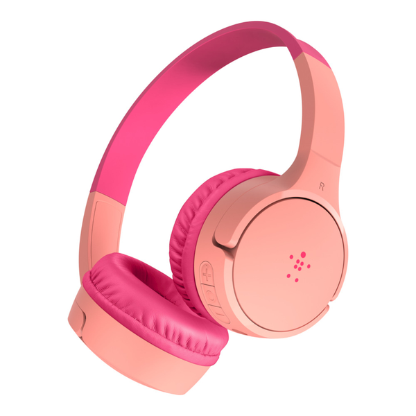 Belkin SoundForm Mini Wireless On-Ear Headphones for Kids - Pink