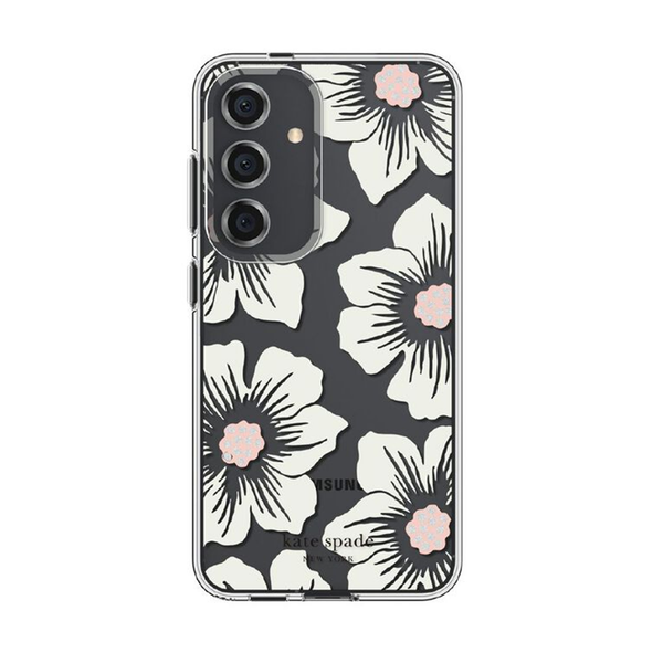 KSNY Hollyhock Floral Case For Samsung Galaxy S24 - Clear