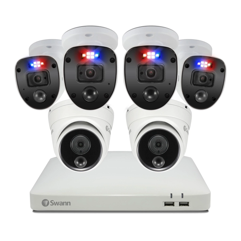 Swann Enforcer 1080p FHD DVR Security System (8 Ch/6 Cameras) - Steel Oak