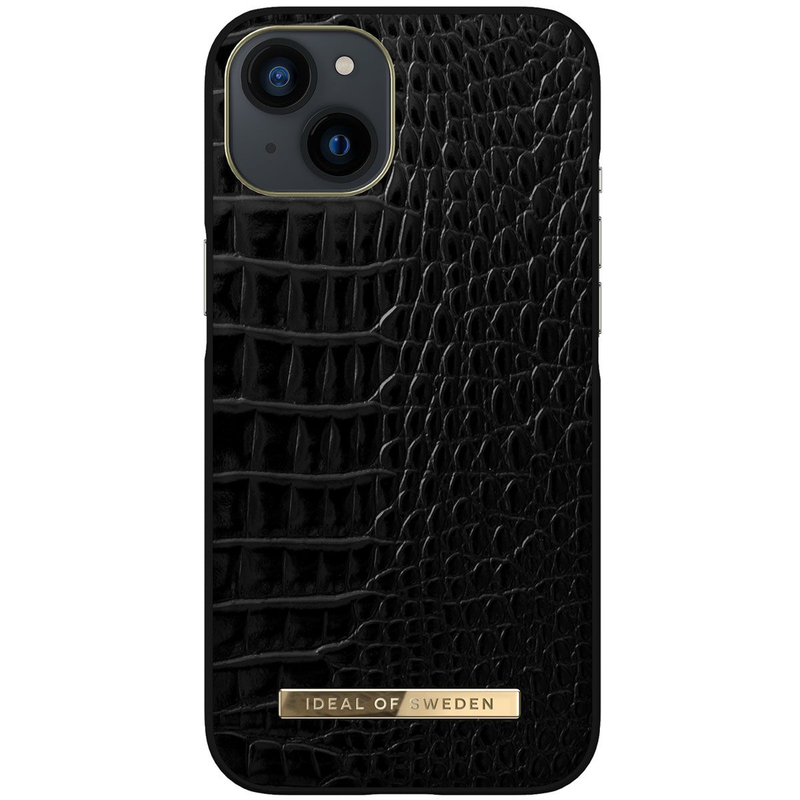 Ideal of Sweden Atelier Case For Apple iPhone 14 - Neo Noir Croco