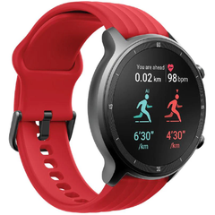 Ryze Flex Smart Watch - Dark Grey with Red Strap