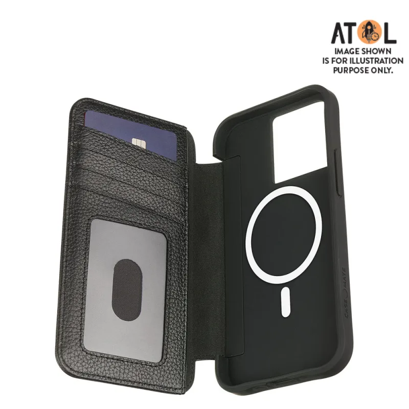 Case-Mate Wallet Folio MagSafe Case For Apple iPhone 15 - Black