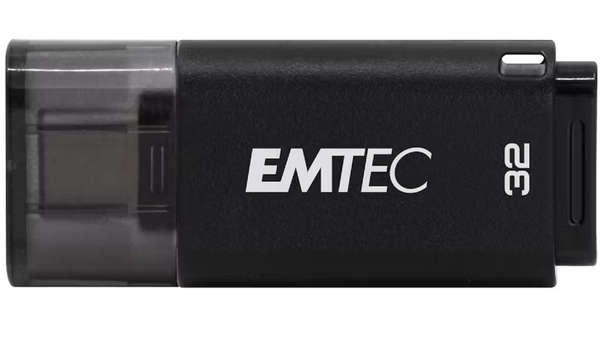 Emtec D400 32GB USB 3.2 Type-C Flash Drive - Black