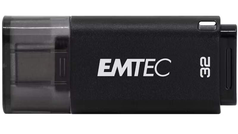 Emtec D400 32GB USB 3.2 Type-C Flash Drive - Black