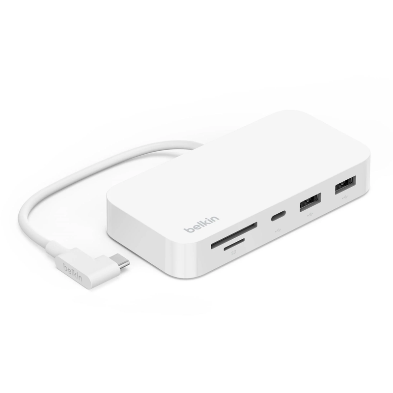 Belkin Connect USB-C 6-in-1 Multiport Hub w/ Mount - White