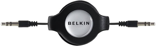 Belkin Retractable Car Stereo Cable 3.5mm - Black