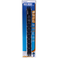 Jackson RAC0600 6 Way Rack Mount PDU - Black
