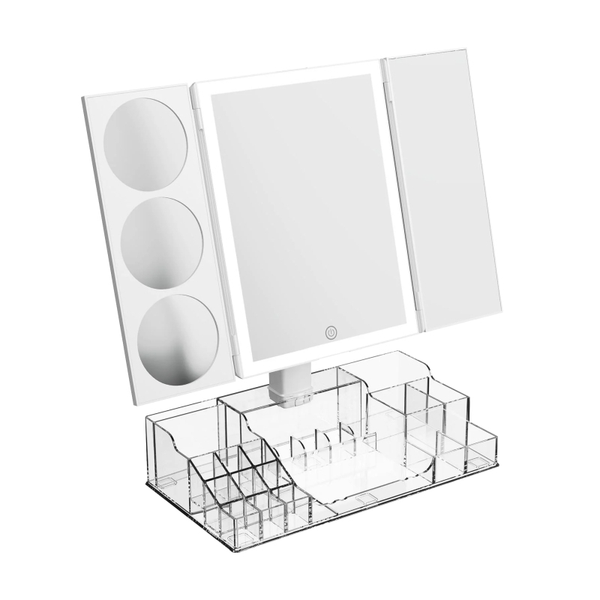 Wellcare Adjustable LED Makeup Mirror - White