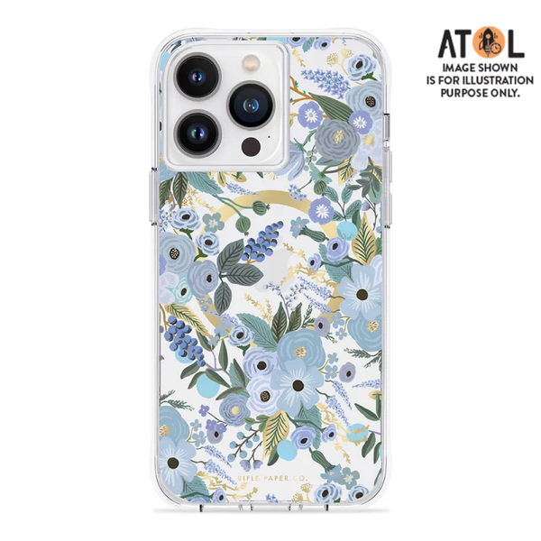 Case-Mate Rifle Paper MagSafe Case For iPhone 15 - Garden Party Blue