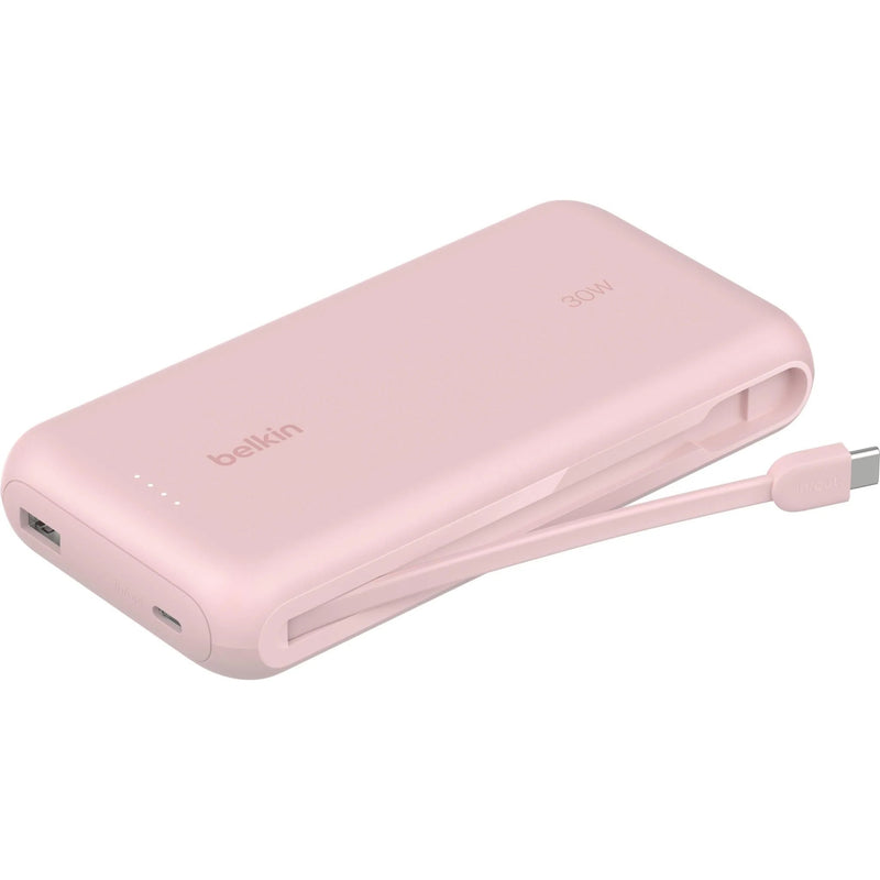 Belkin BoostCharge Power Bank 20K with Integrated Cable - Pink