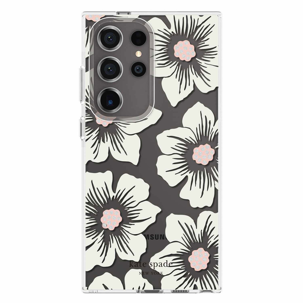 KSNY Hollyhock Floral Case For Samsung Galaxy S24 Ultra - Clear