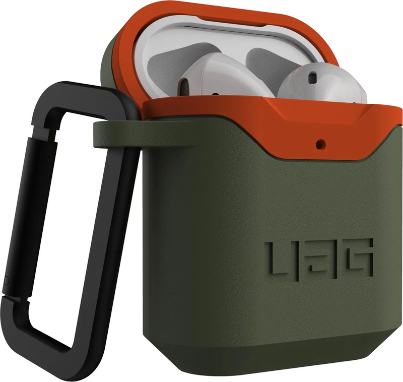 UAG Standard Issue Case For Airpods(1 Gen , 2 Gen) - Olive/Orange