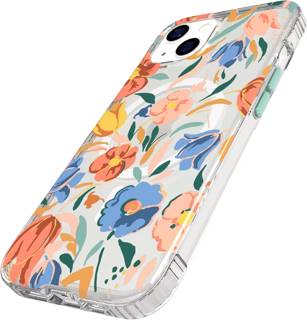 Tech 21 EvoArt w/ MagSafe Case For iPhone 13 - FB Peach Tulip
