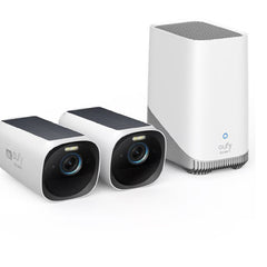 eufy eufyCam 3 4K Solar Security Camera 2-Pack with HomeBase 3 - White