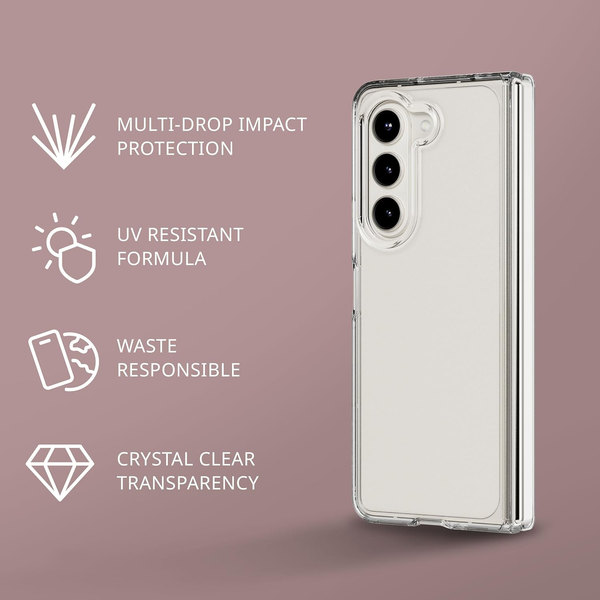 Tech 21 EvoClear Case For Samsung Galaxy Z Fold 5 - Clear