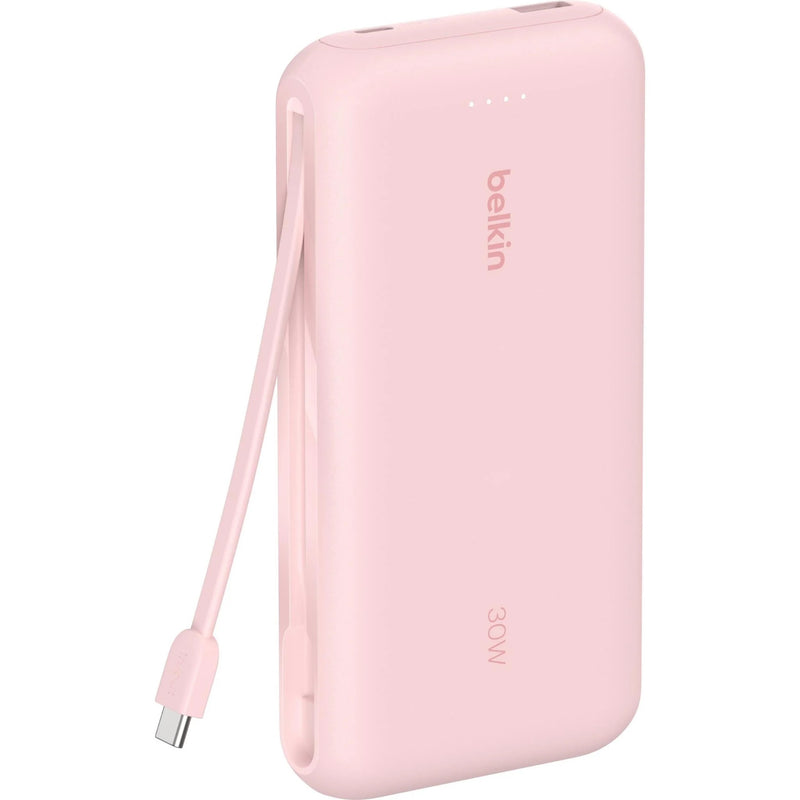 Belkin BoostCharge Power Bank 20K with Integrated Cable - Pink