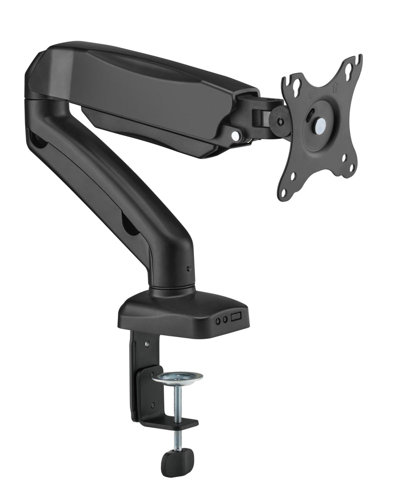 Brateck Dual Screen Spring Assisted Monitor Arm Fits 17" to 32"- Black
