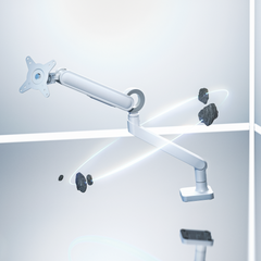 Brateck Designer Premium Single Monitor Arm with USB-A/USB-C Ports