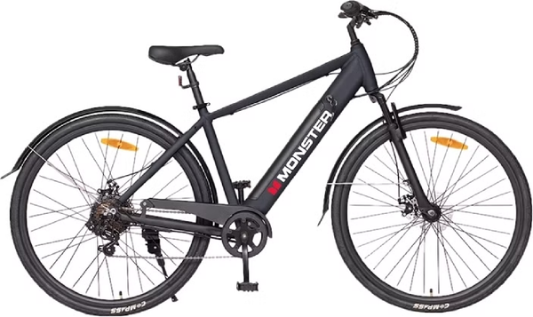 Monster City Road Electric Bike - Black