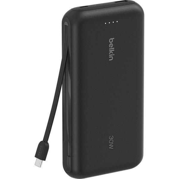 Belkin BoostCharge Power Bank 20K with Integrated Cable - Black