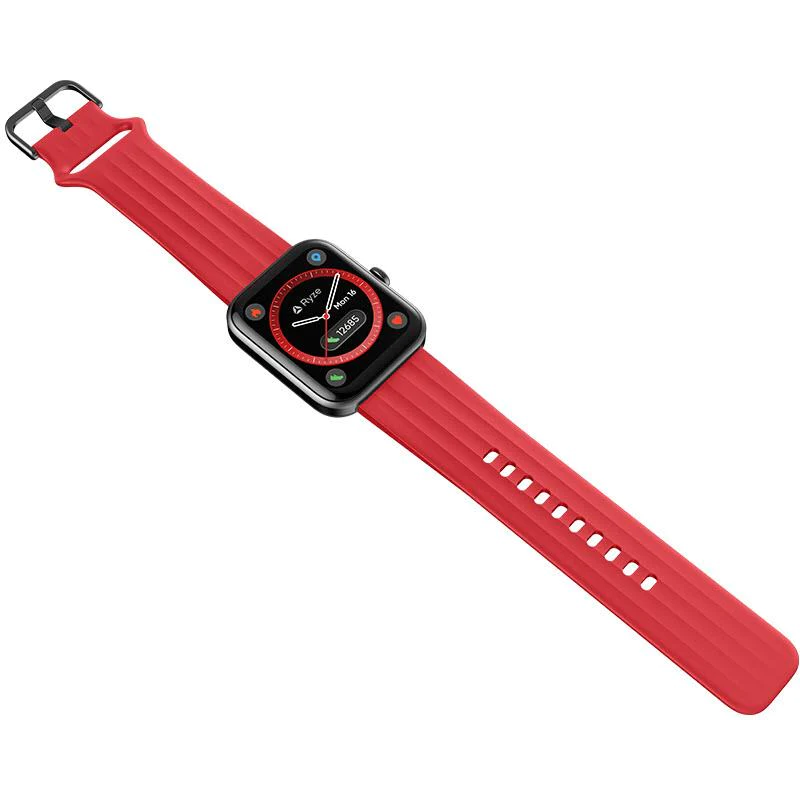 Ryze Evo Smart Watch - Dark Grey with Red Strap