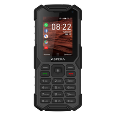 Aspera R40 4G IP68 Rugged Phone with Keypad - Black