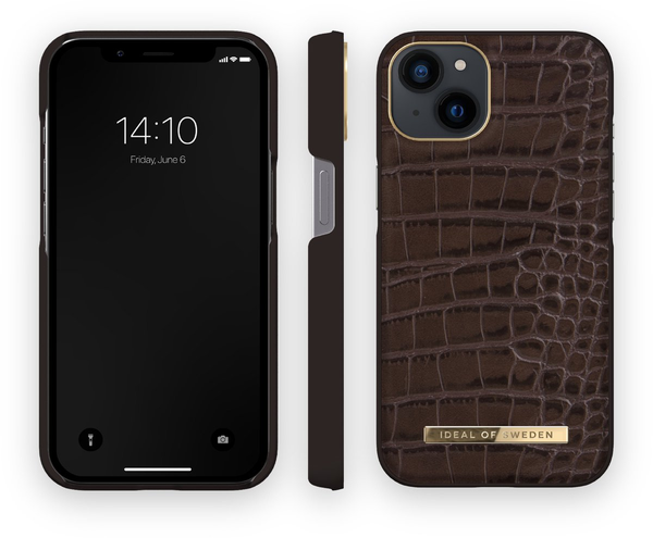 Ideal of Sweden Atelier Case For iPhone 14 - Deep Walnut Croco