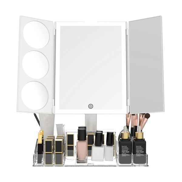 Wellcare Adjustable LED Makeup Mirror - White