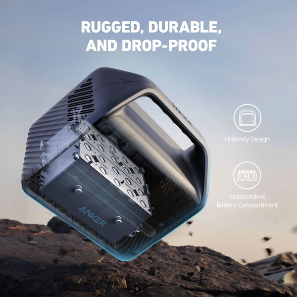 Anker PowerHouse 256 WH with 521 Portable Power Station - Black