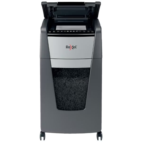 Rexel Optimum Autofeed Shredder 300X Cross Cut - Black/Grey