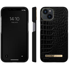 Ideal of Sweden Atelier Case For Apple iPhone 14 - Neo Noir Croco