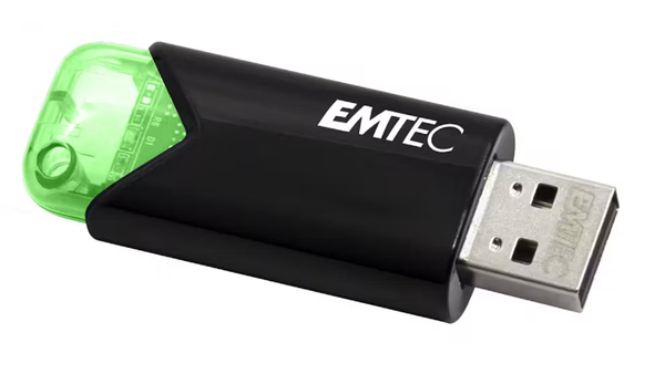 Emtec Click Easy 64GB USB 3.2 Flash Drive - Black