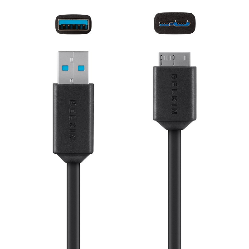 Belkin SuperSpeed USB-A 3.0 to Micro-B Cable - Black