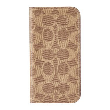 Coach Folio Case For iPhone 16 Pro - Signature Tan