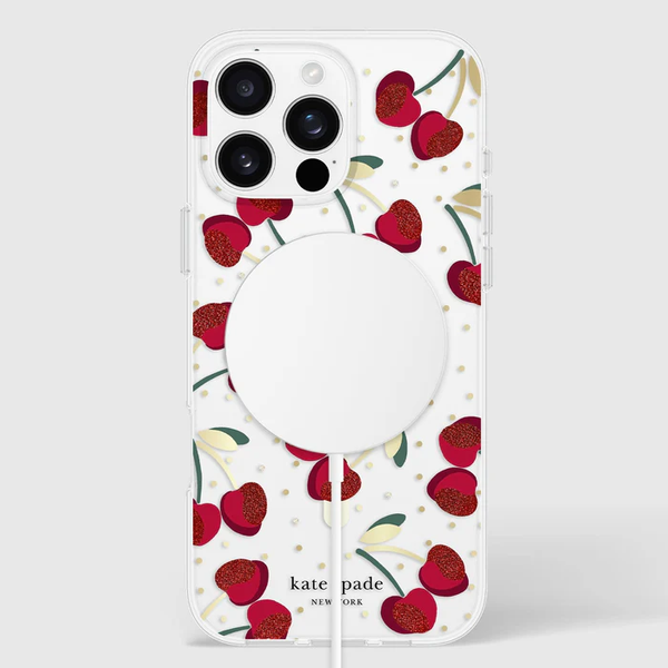 Kate Spade MagSafe Case For iPhone 16 Pro Max - Cherry Dot