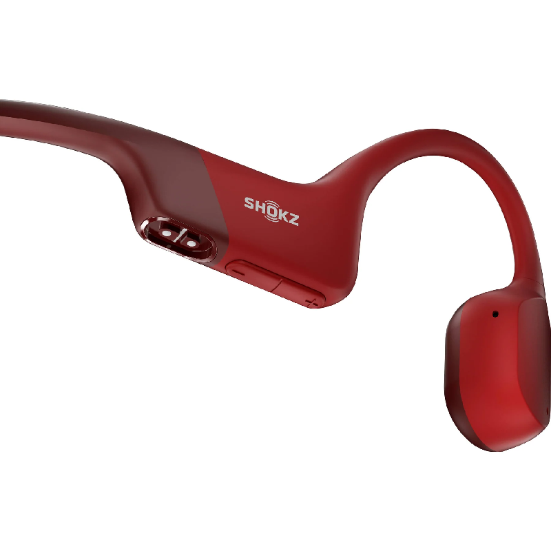 Shokz OpenRun Bone Conduction Sports Bluetooth Headphones - Red