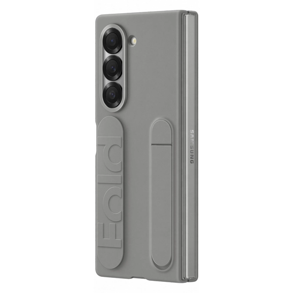 Samsung Silicone Stand Case w/ Grip For Galaxy Z Fold6 - Grey