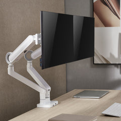 Brateck Designer Premium Dual Monitor Spring-Assisted - White