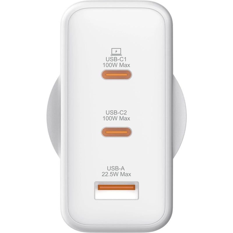 Monster 120W GaN USB-C/A Port Wall Charger - White