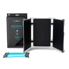 Paleblue Foldable Tri-Panel Solar Charger - Black