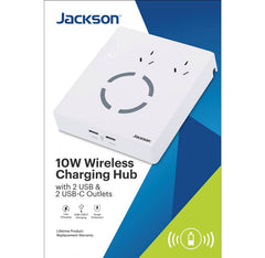 Jackson Wireless Charging Hub - White