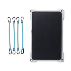 Pale Blue Single Panel Solar Charger - Black